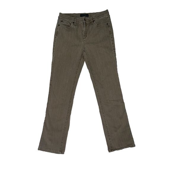 Lauren Ralph Lauren Pants Womens 10 Brown Denim‎ Stretch Classic Straight - Picture 1 of 7